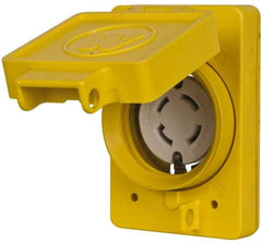 Value Collection - 250 VAC, 30 Amp, L15-30R NEMA, Self Grounding Receptacle - 3 Poles, 3 Wire, Female End, Yellow - A1 Tooling