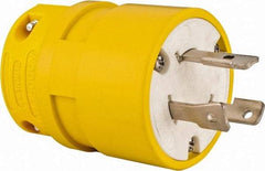 Value Collection - 277 VAC, 30 Amp, L7-30 NEMA, Straight, Ungrounded, Industrial Grade Plug - 2 Pole, 3 Wire, 1 Phase, Rubber, Yellow - A1 Tooling