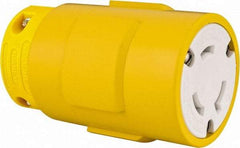 Value Collection - 277 VAC, 30 Amp, L7-30 NEMA, Straight, Ungrounded, Industrial Grade Connector - 2 Pole, 3 Wire, 1 Phase, Rubber, Yellow - A1 Tooling