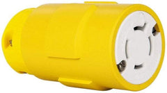 Value Collection - 125/250 VAC, 20 Amp, L14-20 NEMA, Straight, Ungrounded, Industrial Grade Connector - 3 Pole, 4 Wire, 1 Phase, Rubber, Yellow - A1 Tooling