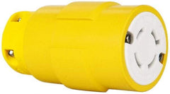 Value Collection - 480 VAC, 20 Amp, L16-20 NEMA, Straight, Ungrounded, Industrial Grade Connector - 3 Pole, 4 Wire, 3 Phase, Rubber, Yellow - A1 Tooling