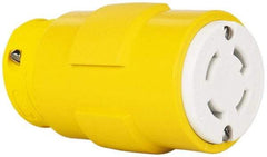 Value Collection - 250 VAC, 30 Amp, L15-30 NEMA, Straight, Ungrounded, Industrial Grade Connector - 3 Pole, 4 Wire, 1 Phase, Rubber, Yellow - A1 Tooling