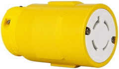 Value Collection - 600 VAC, 30 Amp, L17-30 NEMA, Straight, Ungrounded, Industrial Grade Connector - 3 Pole, 4 Wire, Rubber, Yellow - A1 Tooling