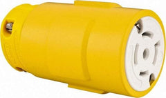 Value Collection - 277/480 VAC, 20 Amp, L22-20 NEMA, Straight, Self Grounding, Industrial Grade Connector - 4 Pole, 5 Wire, 3 Phase, Rubber, Yellow - A1 Tooling