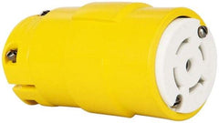 Value Collection - 347/600 VAC, 20 Amp, L23-20 NEMA, Straight, Ungrounded, Industrial Grade Connector - 4 Pole, 5 Wire, Rubber, Yellow - A1 Tooling