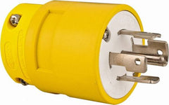 Value Collection - 120/208 VAC, 30 Amp, L21-30 NEMA, Straight, Ungrounded, Industrial Grade Plug - 4 Pole, 5 Wire, 3 Phase, Rubber, Yellow - A1 Tooling