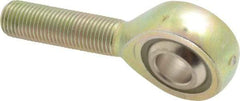 Alinabal - 3/8" ID, 1" Max OD, 3,250 Lb Max Static Cap, Spherical Rod End - 3/8-24 LH, 0.562" Shank Diam, 1-1/4" Shank Length, Steel with Molded Nyloy Raceway - A1 Tooling