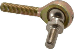 Alinabal - 1/4" ID, 3/4" Max OD, 1,650 Lb Max Static Cap, Spherical Rod End - 1/4-28 LH, 1" Shank Diam, 1" Shank Length, Steel with Molded Nyloy Raceway - A1 Tooling