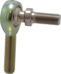 Alinabal - 3/8" ID, 1" Max OD, 3,250 Lb Max Static Cap, Spherical Rod End - 3/8-24 RH, 0.562" Shank Diam, 1-1/4" Shank Length, Steel with Molded Nyloy Raceway - A1 Tooling