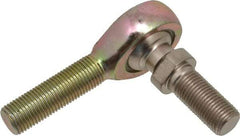 Alinabal - 1/2" ID, 1-5/16" Max OD, 6,400 Lb Max Static Cap, Spherical Rod End - 1/2-20 RH, 3/4" Shank Diam, 1-1/2" Shank Length, Steel with Molded Nyloy Raceway - A1 Tooling