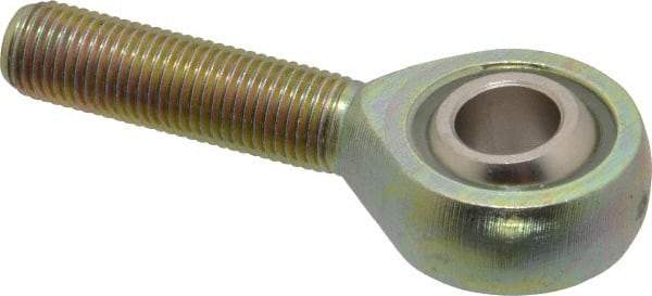 Alinabal - 3/8" ID, 1" Max OD, 3,200 Lb Max Static Cap, Spherical Rod End - 3/8-24 RH, 0.562" Shank Diam, 1-1/4" Shank Length, Steel with Molded Nyloy Raceway - A1 Tooling