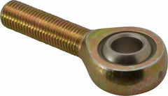 Alinabal - 7/16" ID, 1-1/8" Max OD, 3,750 Lb Max Static Cap, Spherical Rod End - 7/16-20 RH, 5/8" Shank Diam, 1-3/8" Shank Length, Steel with Molded Nyloy Raceway - A1 Tooling