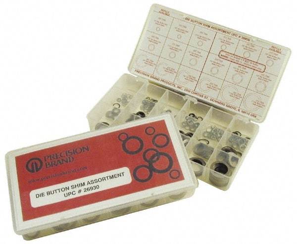 Precision Brand - 450 Piece, Steel Die Button Shim - A1 Tooling