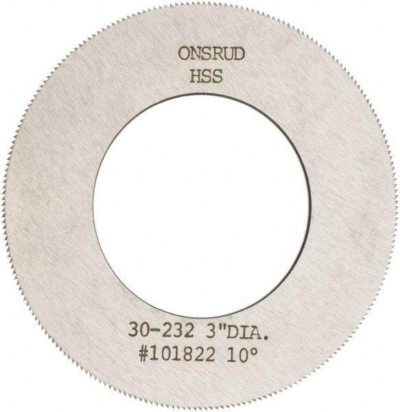 Onsrud - 3" Diam x 0.032" Blade Thickness x 1-5/8" Arbor Hole Diam, 224 Tooth Slitting and Slotting Saw - Arbor Connection, High Speed Steel - A1 Tooling