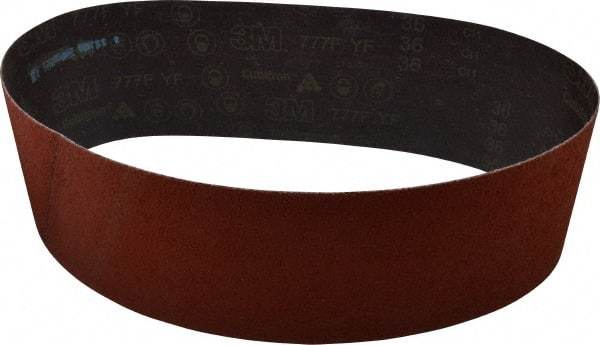 3M - 6" Wide x 48" OAL, 36 Grit, Ceramic Abrasive Belt - Ceramic, Very Coarse, Coated, YF Weighted Cloth Backing, Wet/Dry, Series 777F - A1 Tooling