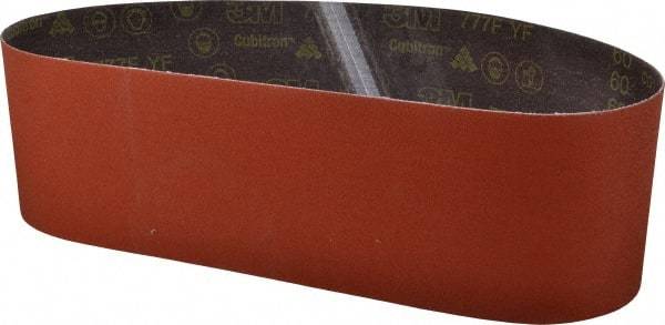 3M - 6" Wide x 48" OAL, 60 Grit, Ceramic Abrasive Belt - Ceramic, Medium, Coated, YF Weighted Cloth Backing, Wet/Dry, Series 777F - A1 Tooling