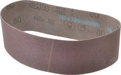 3M - 3" Wide x 24" OAL, 80 Grit, Aluminum Oxide Abrasive Belt - Aluminum Oxide, Medium, Coated, X Weighted Cloth Backing, Series 341D - A1 Tooling