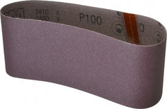 3M - 4" Wide x 24" OAL, 100 Grit, Aluminum Oxide Abrasive Belt - Aluminum Oxide, Fine, Coated, X Weighted Cloth Backing, Series 341D - A1 Tooling