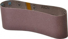 3M - 4" Wide x 24" OAL, 80 Grit, Aluminum Oxide Abrasive Belt - Aluminum Oxide, Medium, Coated, X Weighted Cloth Backing, Series 240D - A1 Tooling