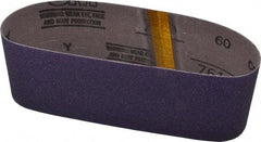 3M - 3" Wide x 21" OAL, 60 Grit, Ceramic Abrasive Belt - Ceramic, Medium, Coated, Y Weighted Cloth Backing, Series 761D - A1 Tooling