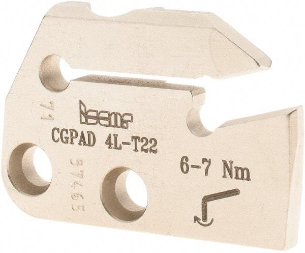 Iscar - Left Hand Cut, 5mm Insert Width, Cutoff & Grooving Support Blade for Indexables - 22mm Max Depth of Cut, 5.2mm Head Projection - A1 Tooling