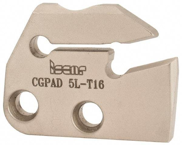 Iscar - Left Hand Cut, 6.4mm Insert Width, Cutoff & Grooving Support Blade for Indexables - 16mm Max Depth of Cut, 5.2mm Head Projection - A1 Tooling