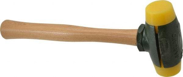 Garland - 2 Lb Head 1-1/2" Face Plastic Split Head Hammer - 12-1/2" OAL, Wood Handle - A1 Tooling