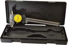 Mitutoyo - 0mm to 150mm Range, 0.01 mm Graduation, 1mm per Revolution, Dial Caliper - Yellow Face, 40mm Jaw Length, Accurate to 0.03mm - A1 Tooling