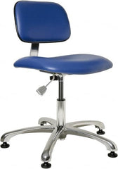 Bevco - Clean Room Swivel Chair - 20" Wide x 17-1/4" Deep, Vinyl Seat, Blue - A1 Tooling