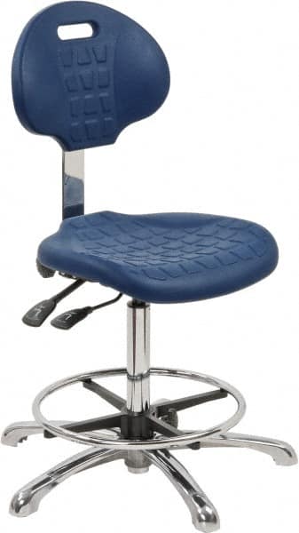 Bevco - Adjustable Chair - 18" Wide x 17-1/4" Deep, Polyurethane Seat, Blue - A1 Tooling