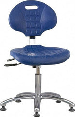 Bevco - Adjustable Chair - 18" Wide x 17-1/4" Deep, Polyurethane Seat, Blue - A1 Tooling