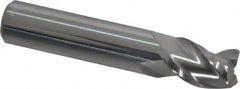 Accupro - 3/8", 3 Flute, Single End, Solid Carbide, 0.015" Corner Radius End Mill - 2" OAL, 40° Helix, Right Hand Flute, 5/8" LOC, Right Hand Cut - A1 Tooling