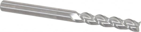 Accupro - 1/4", 3 Flute, Single End, Solid Carbide, 0.01" Corner Radius End Mill - 3" OAL, 40° Helix, Right Hand Flute, 1-1/4" LOC, Right Hand Cut - A1 Tooling