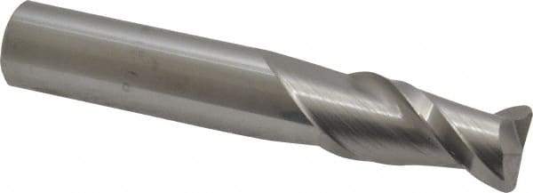 Accupro - 1/2", 2 Flute, Single End, Solid Carbide, 0.06" Corner Radius End Mill - 3" OAL, 40° Helix, Right Hand Flute, 1" LOC, Right Hand Cut - A1 Tooling