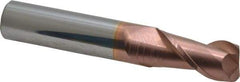 Accupro - 1/2", 2 Flute, Single End, Solid Carbide, 0.06" Corner Radius End Mill - 3" OAL, 40° Helix, Right Hand Flute, 1" LOC, Right Hand Cut - A1 Tooling