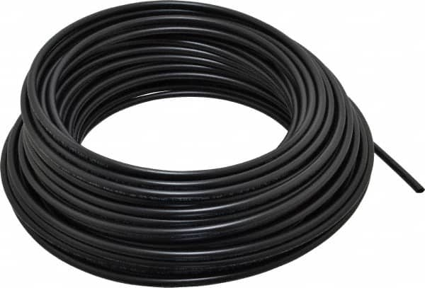 Parker - 11/64" ID x 1/4" OD, 0.04" Wall Thickness, 100' Long, Polyethylene Tube - Black, 120 Max psi, -80 to 150°F - A1 Tooling