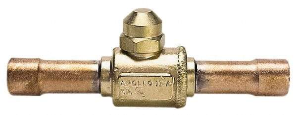 Apollo - 1-1/8" Pipe, Full Port, Brass UL Listed Ball Valve - Inline - Two Way Flow, MNPT x FNPT Ends, Cap Handle, 500 WOG - A1 Tooling