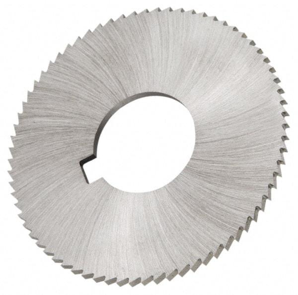 Made in USA - 1-3/4" Diam x 0.01" Blade Thickness x 5/8" Arbor Hole Diam, 132 Tooth Slitting and Slotting Saw - Arbor Connection, Right Hand, Uncoated, High Speed Steel, Concave Ground, Contains Keyway - A1 Tooling