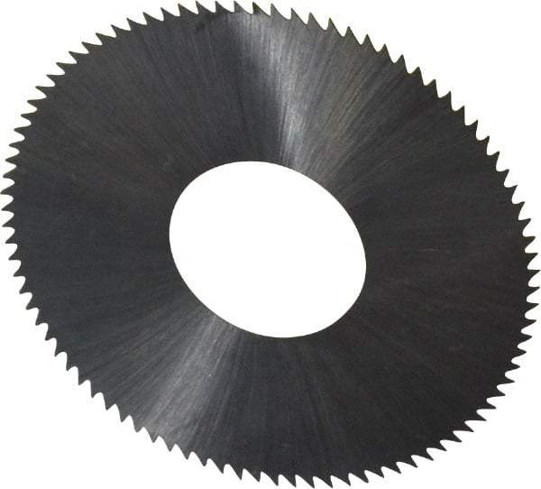 Made in USA - 1-3/4" Diam x 0.006" Blade Thickness x 5/8" Arbor Hole Diam, 90 Tooth Slitting and Slotting Saw - Arbor Connection, Right Hand, Uncoated, High Speed Steel, Concave Ground, Contains Keyway - A1 Tooling