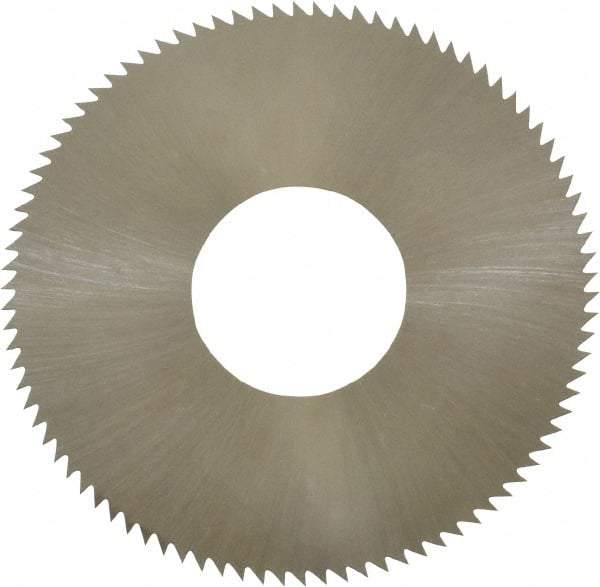 Made in USA - 1-3/4" Diam x 0.012" Blade Thickness x 5/8" Arbor Hole Diam, 90 Tooth Slitting and Slotting Saw - Arbor Connection, Right Hand, Uncoated, High Speed Steel, Concave Ground, Contains Keyway - A1 Tooling