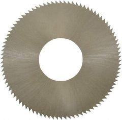 Made in USA - 1-3/4" Diam x 0.012" Blade Thickness x 5/8" Arbor Hole Diam, 90 Tooth Slitting and Slotting Saw - Arbor Connection, Right Hand, Uncoated, High Speed Steel, Concave Ground, Contains Keyway - A1 Tooling