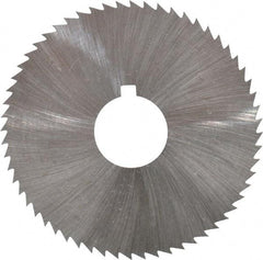 Made in USA - 2-1/4" Diam x 0.016" Blade Thickness x 5/8" Arbor Hole Diam, 60 Tooth Slitting and Slotting Saw - Arbor Connection, Right Hand, Uncoated, High Speed Steel, Concave Ground, Contains Keyway - A1 Tooling