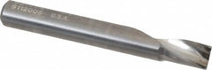 Onsrud - 1/4" Cutting Diam x 3/8" Length of Cut, 1 Flute, Upcut Spiral Router Bit - Uncoated, Right Hand Cut, Solid Carbide, 2" OAL x 1/4" Shank Diam, Single Edge, 21° Helix Angle - A1 Tooling