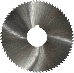 Made in USA - 2-3/4" Diam x 0.04" Blade Thickness x 3/4" Arbor Hole Diam, 72 Tooth Slitting and Slotting Saw - Arbor Connection, Right Hand, Uncoated, High Speed Steel, Concave Ground, Contains Keyway - A1 Tooling