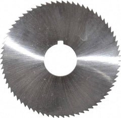 Made in USA - 2-3/4" Diam x 0.057" Blade Thickness x 3/4" Arbor Hole Diam, 72 Tooth Slitting and Slotting Saw - Arbor Connection, Right Hand, Uncoated, High Speed Steel, Concave Ground, Contains Keyway - A1 Tooling