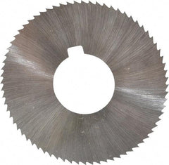 Made in USA - 2-3/4" Diam x 0.012" Blade Thickness x 1" Arbor Hole Diam, 72 Tooth Slitting and Slotting Saw - Arbor Connection, Right Hand, Uncoated, High Speed Steel, Concave Ground, Contains Keyway - A1 Tooling