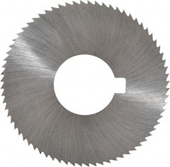 Made in USA - 2-3/4" Diam x 0.016" Blade Thickness x 1" Arbor Hole Diam, 72 Tooth Slitting and Slotting Saw - Arbor Connection, Right Hand, Uncoated, High Speed Steel, Concave Ground, Contains Keyway - A1 Tooling