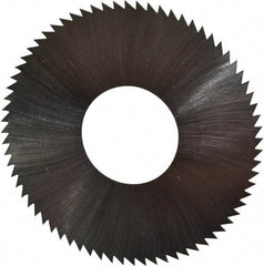 Made in USA - 2-3/4" Diam x 0.018" Blade Thickness x 1" Arbor Hole Diam, 72 Tooth Slitting and Slotting Saw - Arbor Connection, Right Hand, Uncoated, High Speed Steel, Concave Ground, Contains Keyway - A1 Tooling