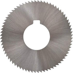 Made in USA - 2-3/4" Diam x 0.032" Blade Thickness x 1" Arbor Hole Diam, 72 Tooth Slitting and Slotting Saw - Arbor Connection, Right Hand, Uncoated, High Speed Steel, Concave Ground, Contains Keyway - A1 Tooling