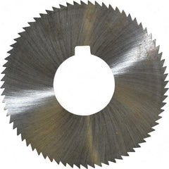 Made in USA - 2-3/4" Diam x 0.081" Blade Thickness x 1" Arbor Hole Diam, 72 Tooth Slitting and Slotting Saw - Arbor Connection, Right Hand, Uncoated, High Speed Steel, Concave Ground, Contains Keyway - A1 Tooling